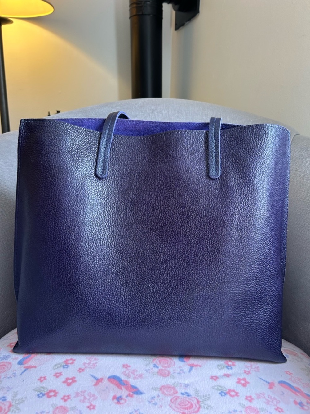 Portland Leather Large August in Cobalt - Picture 2 of 4